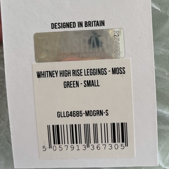 Gymshark x Whitney V2 High Rise Leggings in Moss Green, Small - Picture 4 of 4